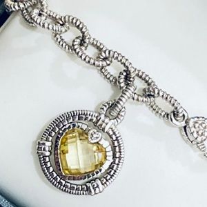 Judith Ripka Citrine Heart Bracelet